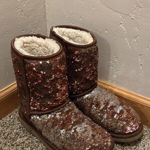 Sequin Fur-Lined UGGS Boots